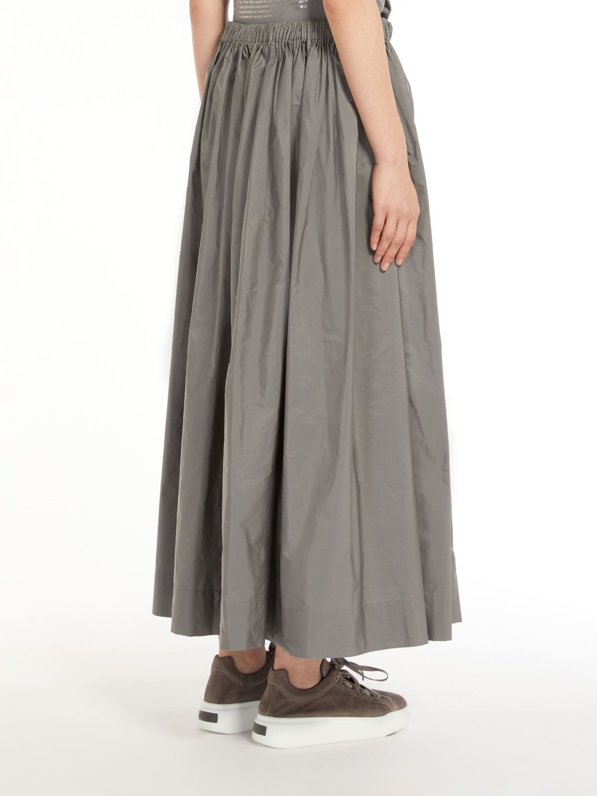 Taffeta drawstring skirt