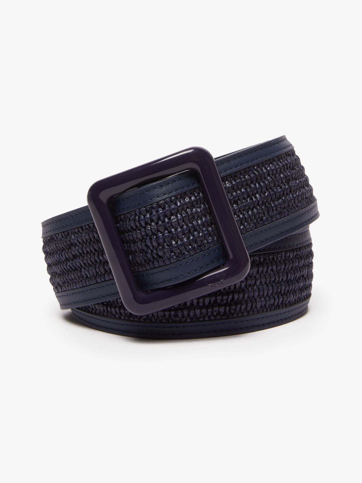 Nylon and cotton raffia belt