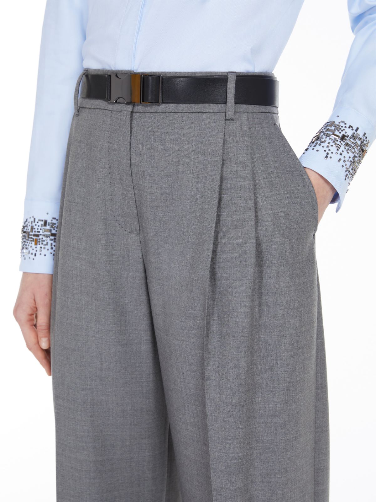 Wool twill trousers