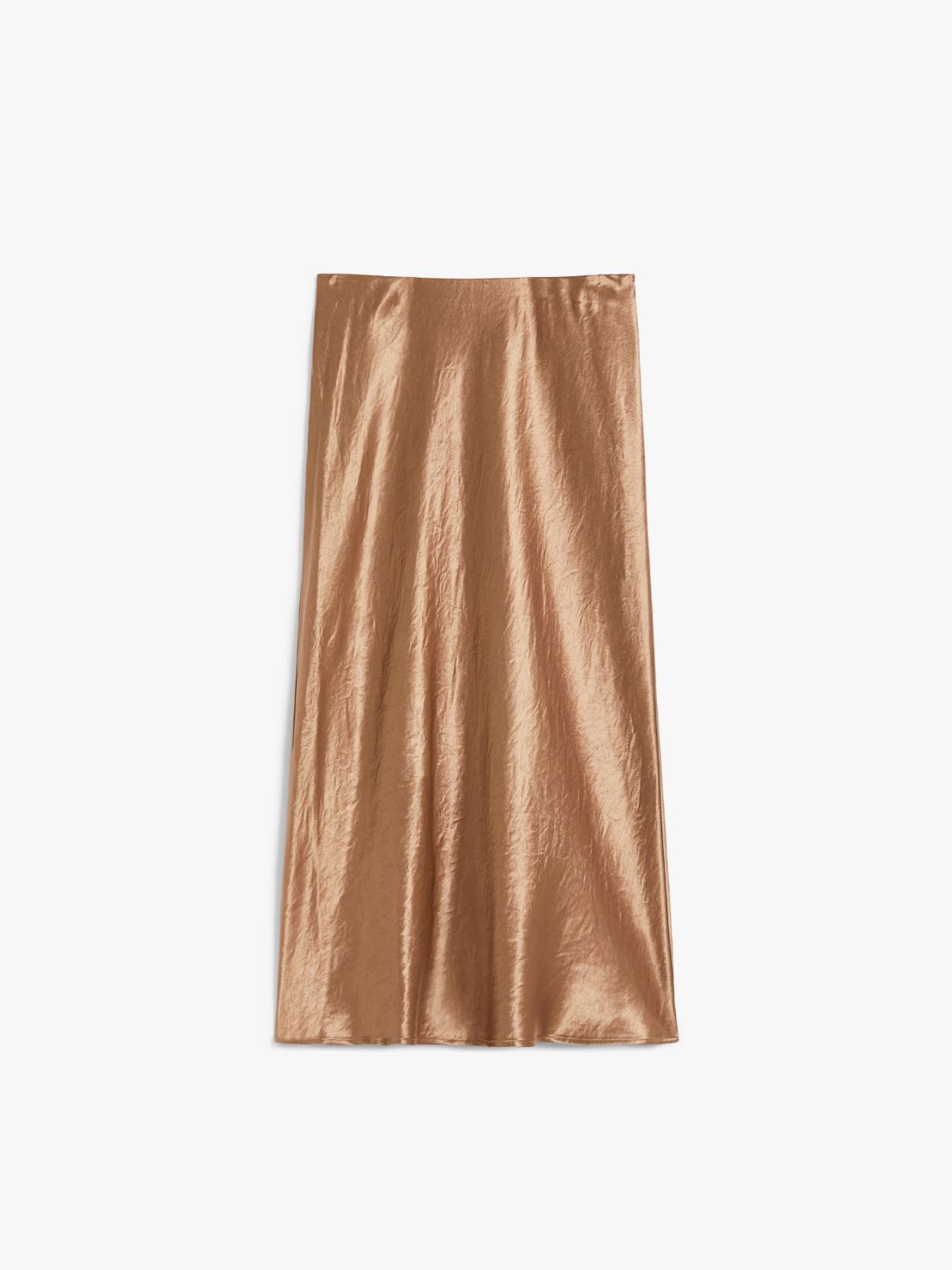 Satin midi skirt