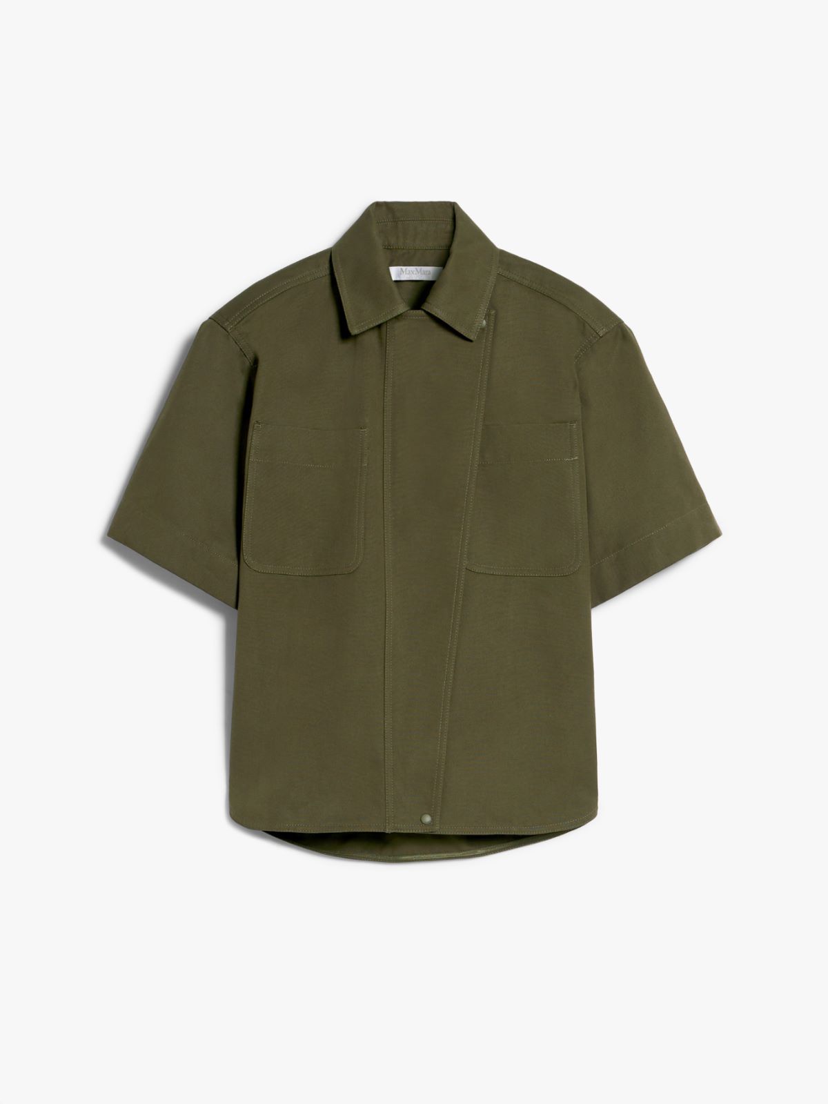 Cotton canvas oversized shirt