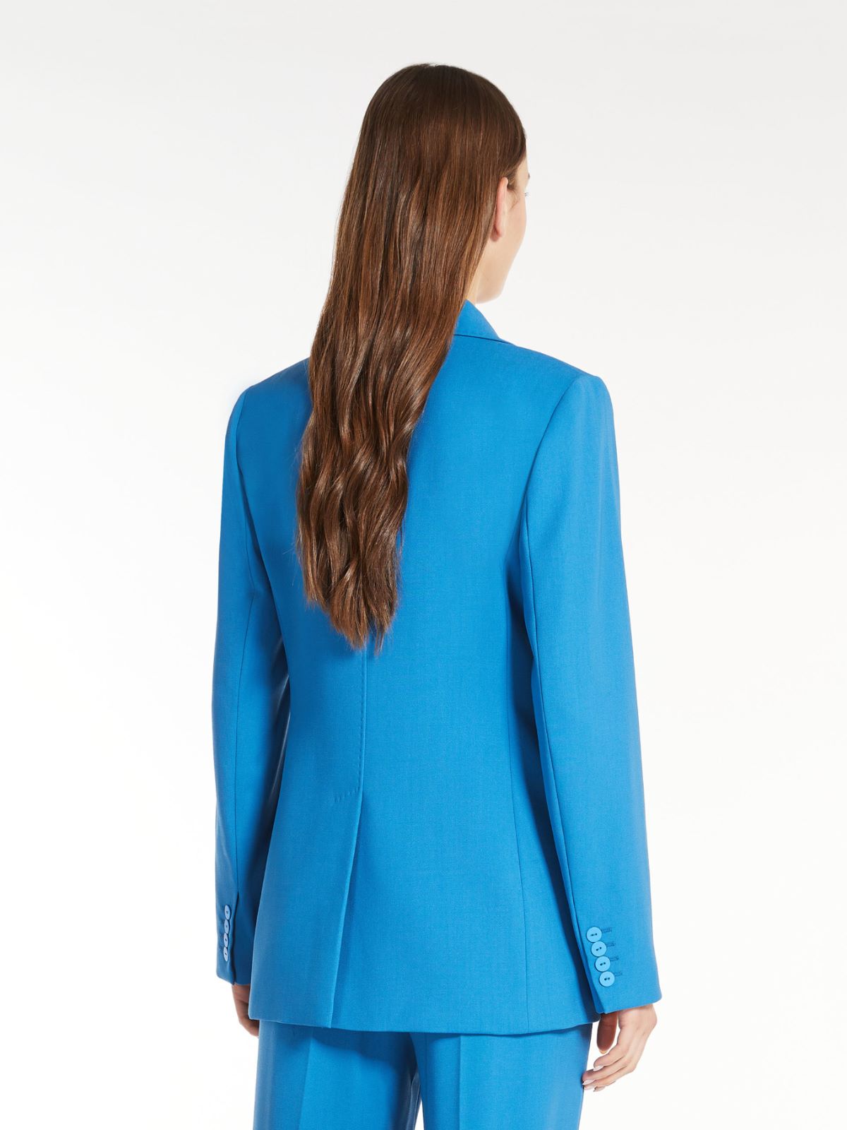 Single-breasted wool crepe blazer