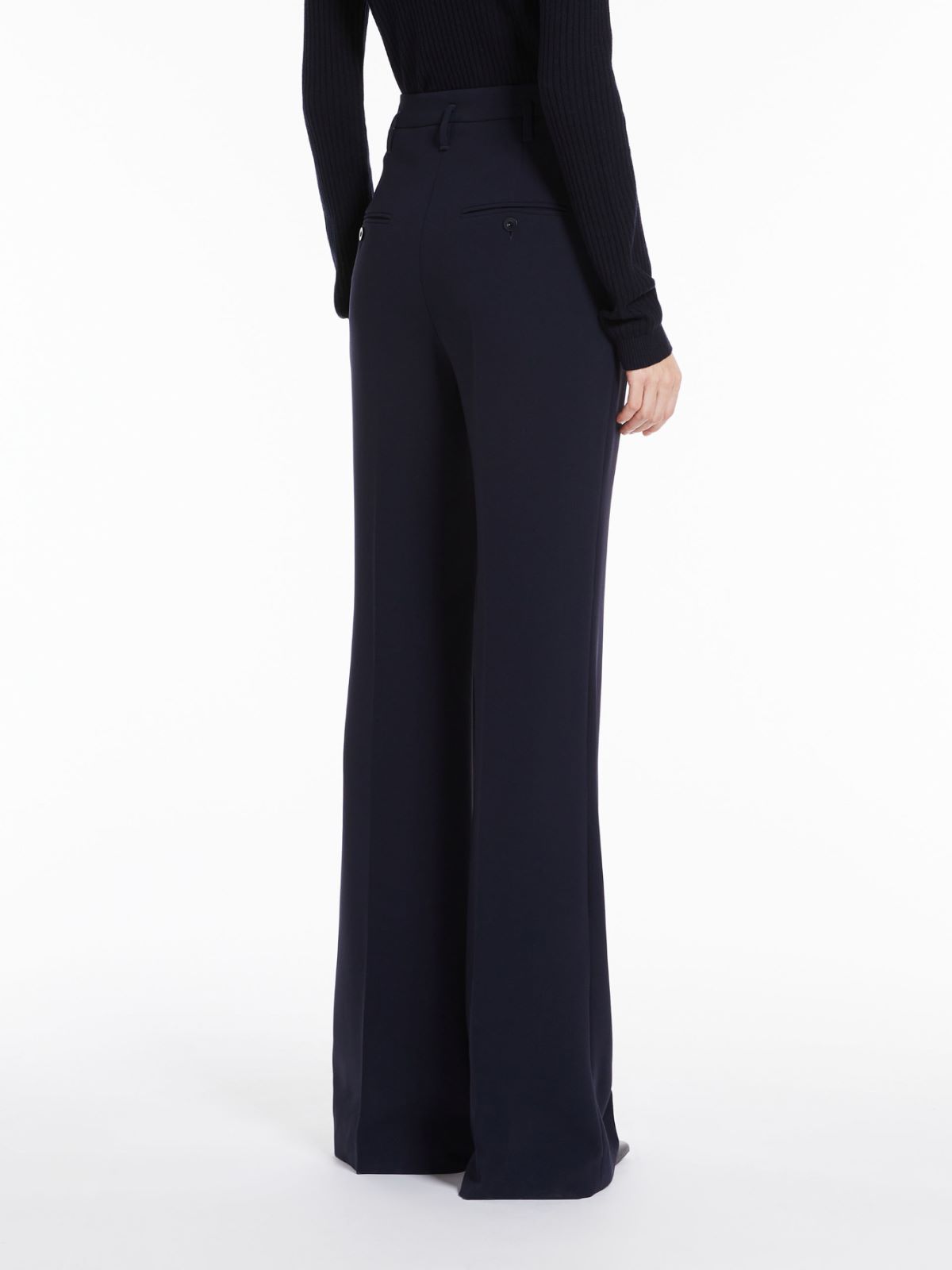 Flared cady trousers