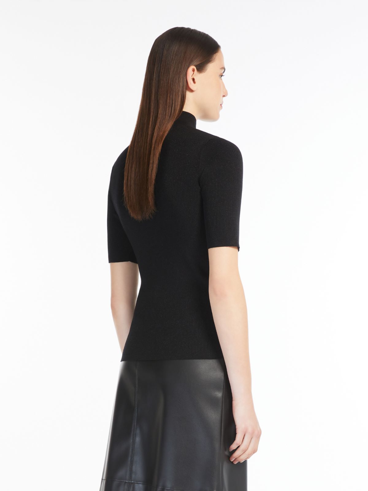 Lurex and viscose yarn jumper