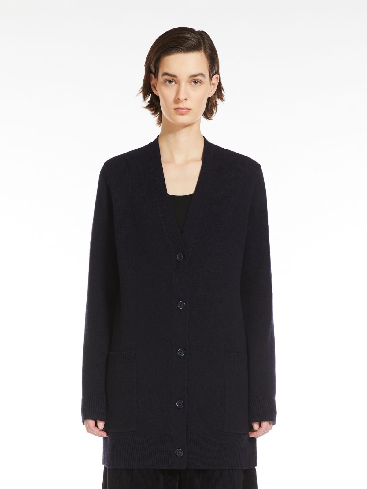 Wool and cashmere cardigan with sequins