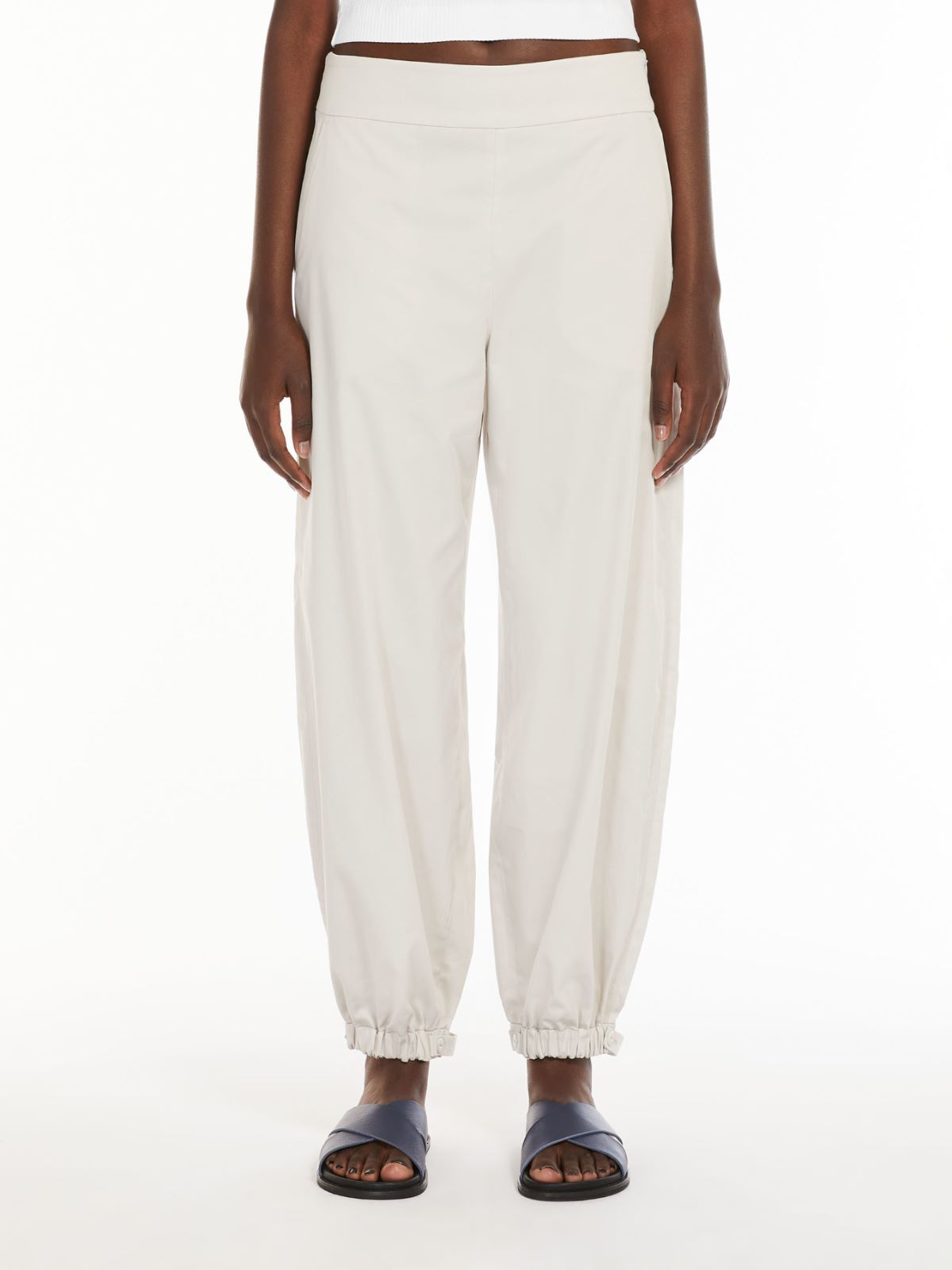 Cotton sateen trousers