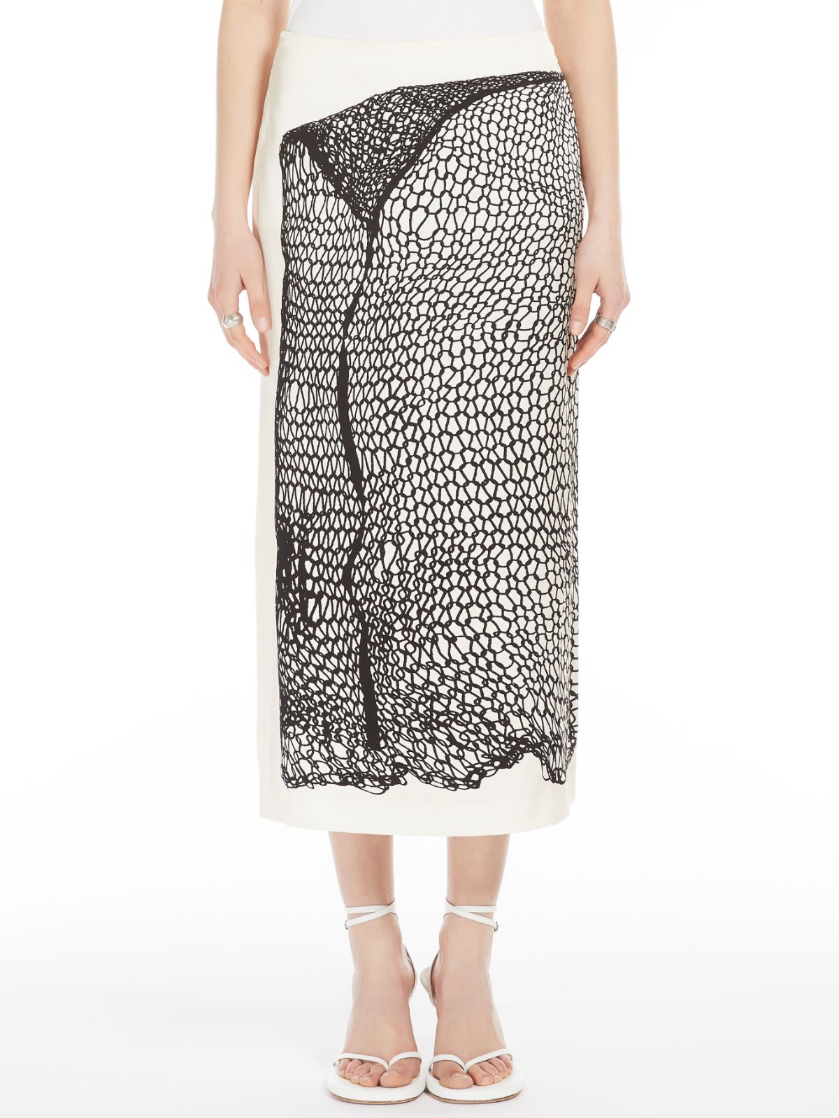 Lightweight satin skirt