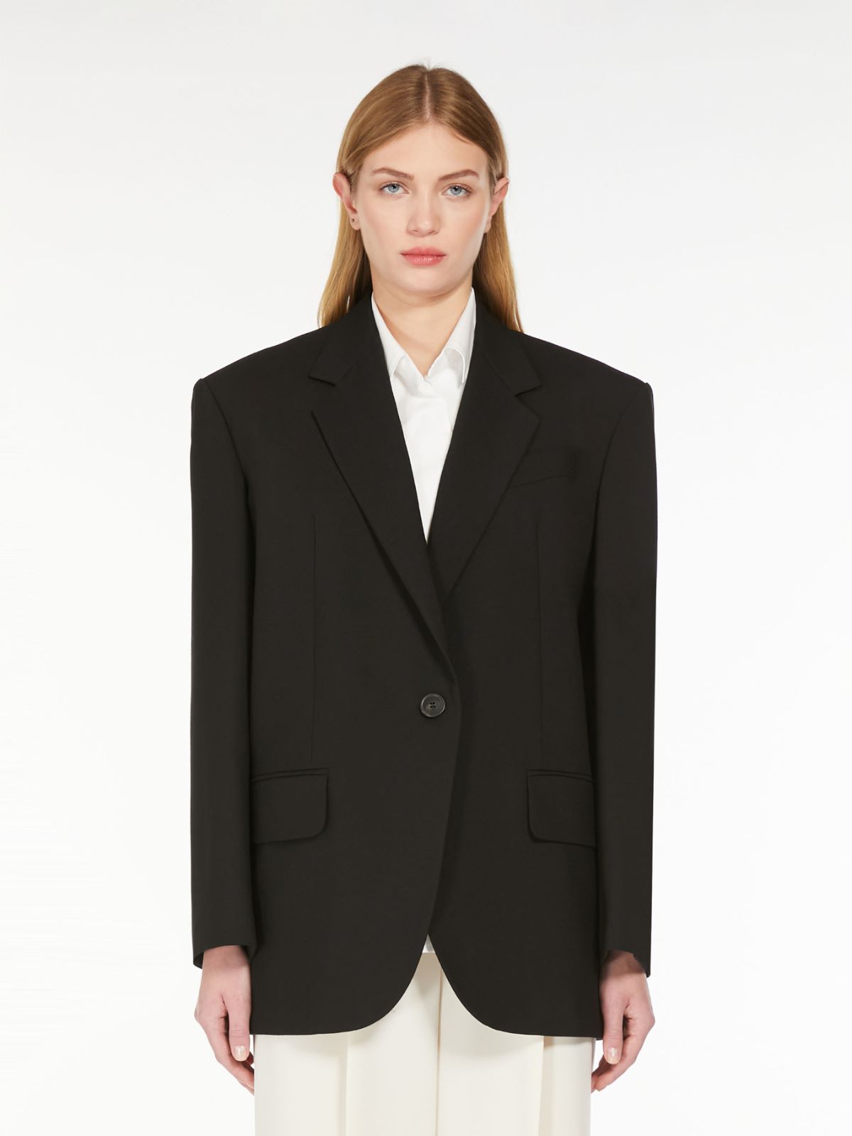 Oversized woollen cloth blazer