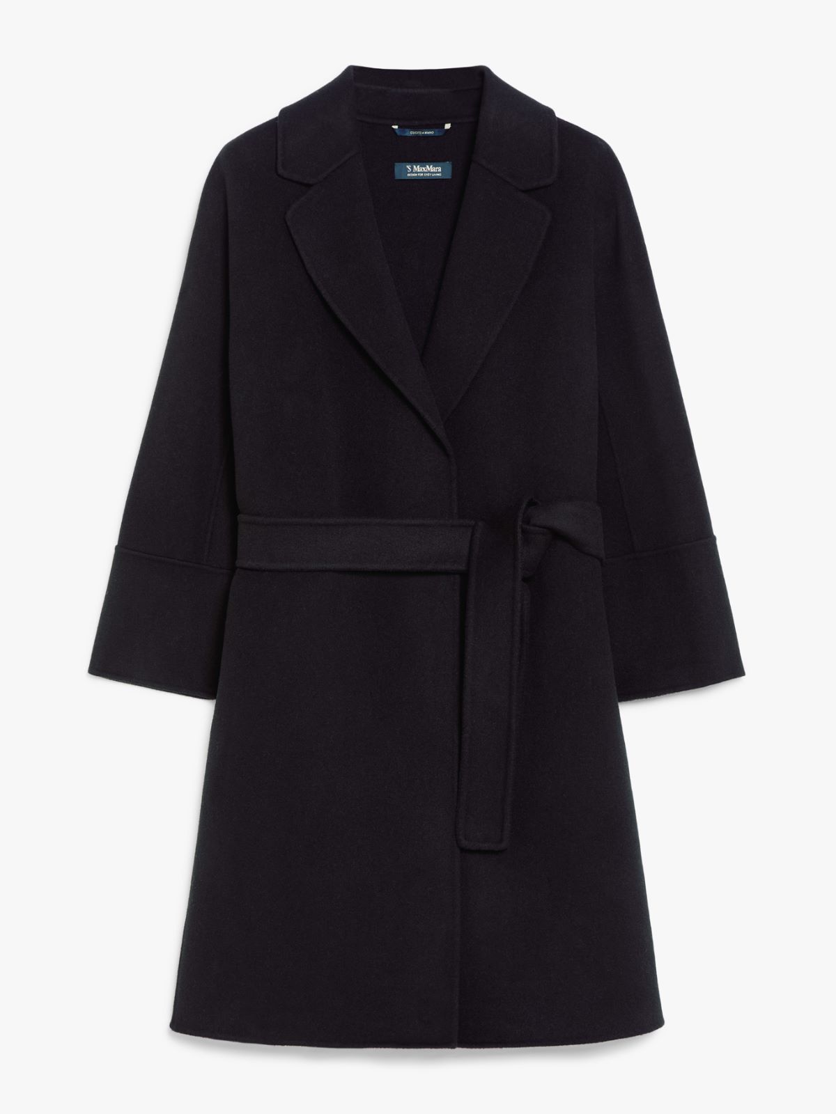 Double-faced short wool coat