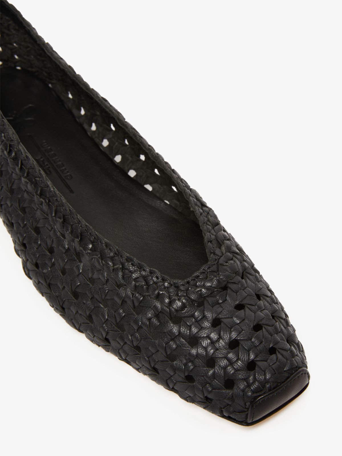 Woven nappa leather ballet flats