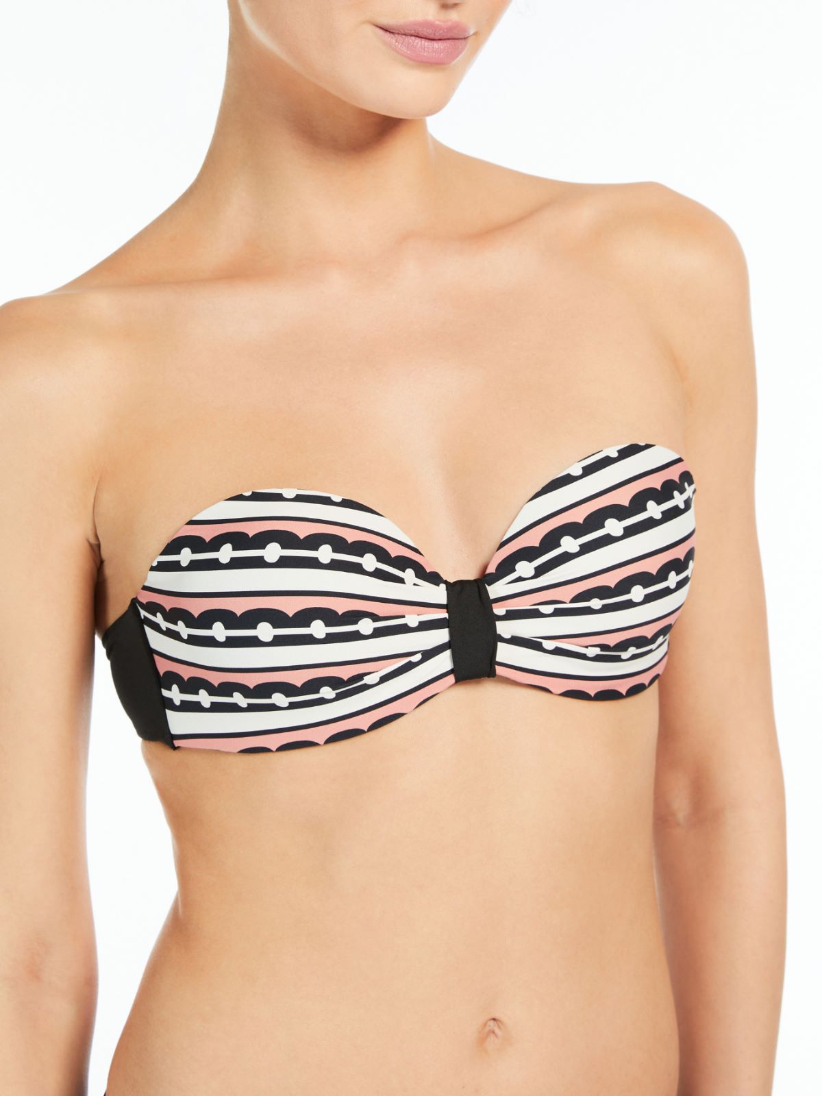 Printed nylon bikini top