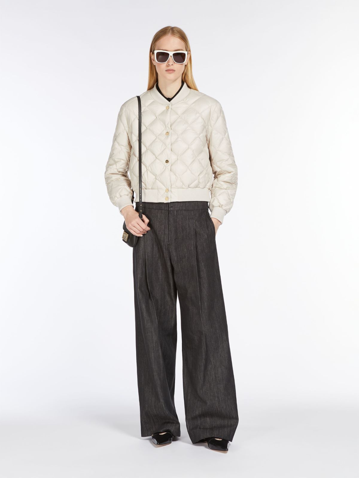 Reversible bomber jacket in water-resistant canvas