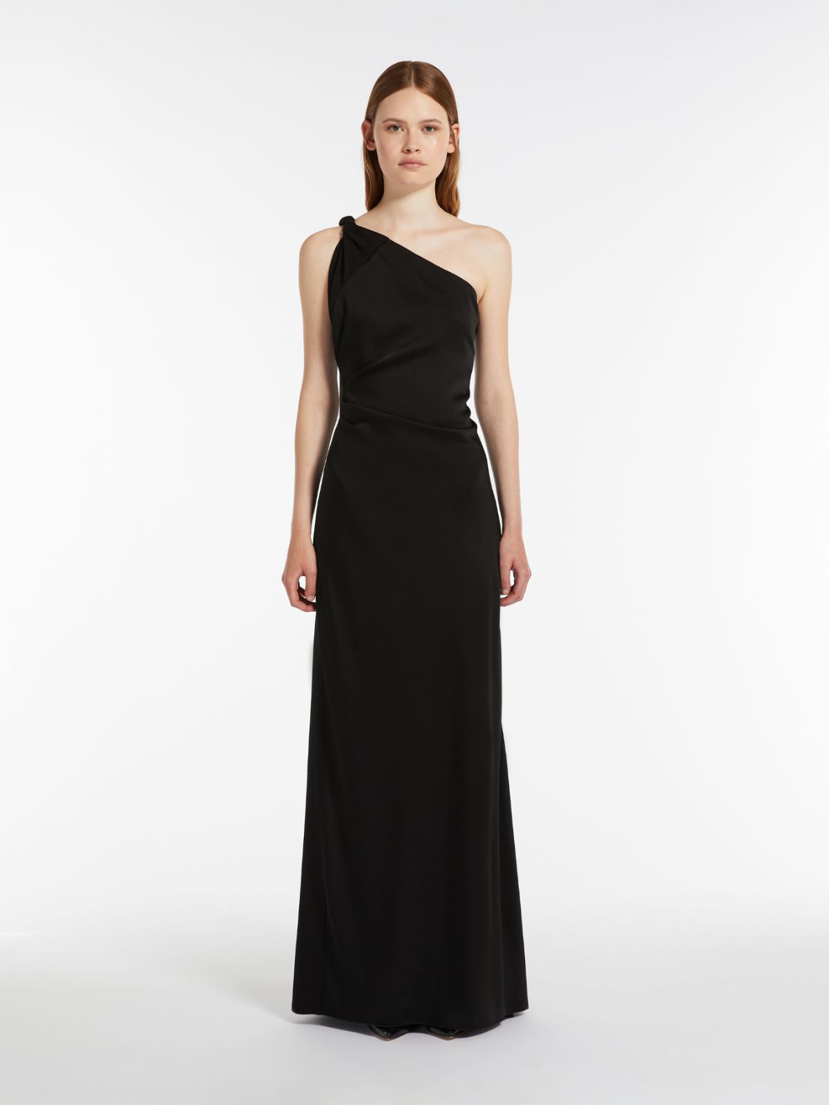 Envers satin one-shoulder dress