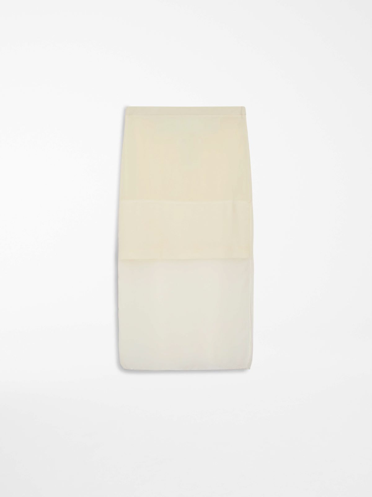 Straight-fit flounced skirt