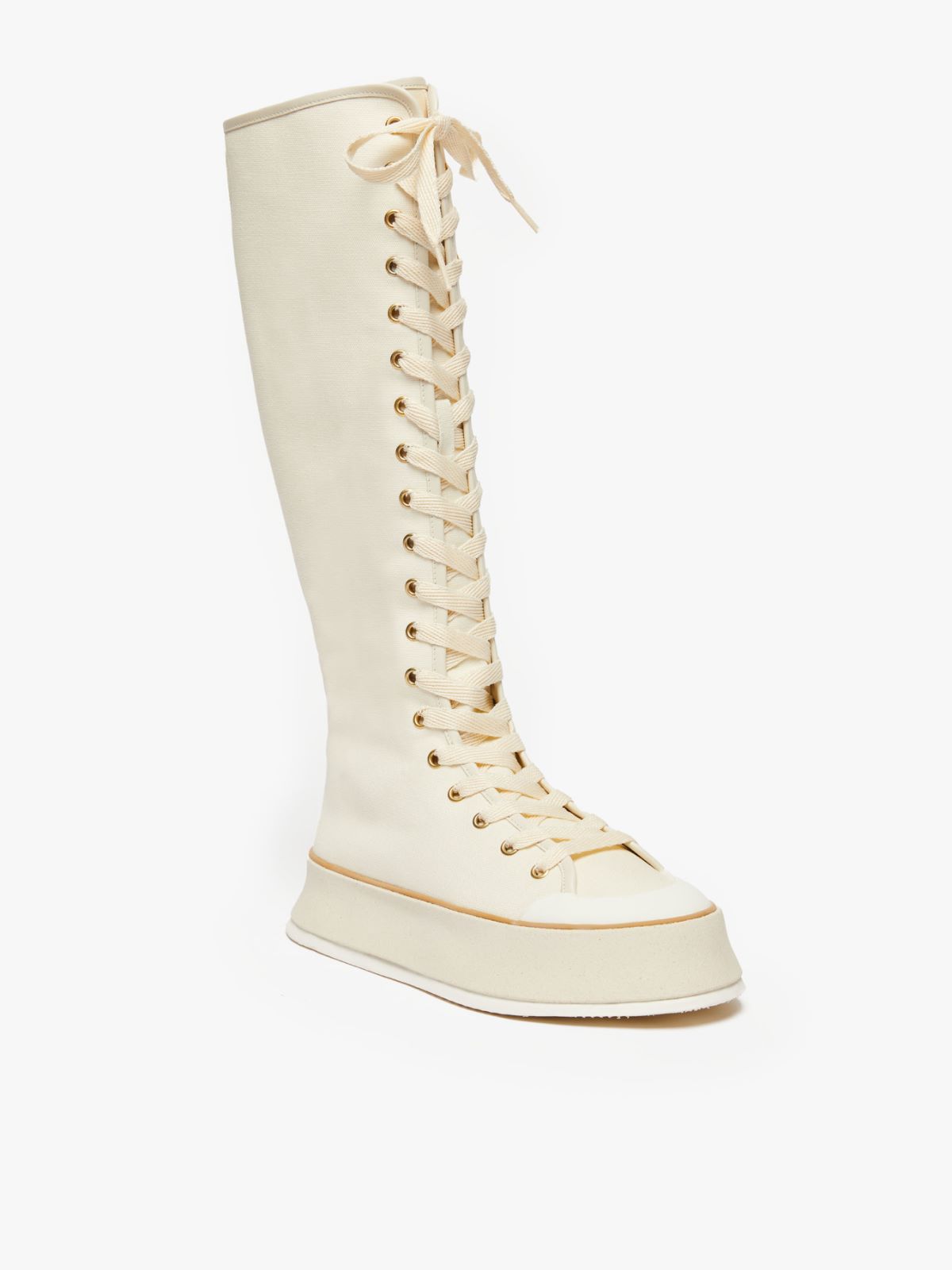 Canvas lace-up boots