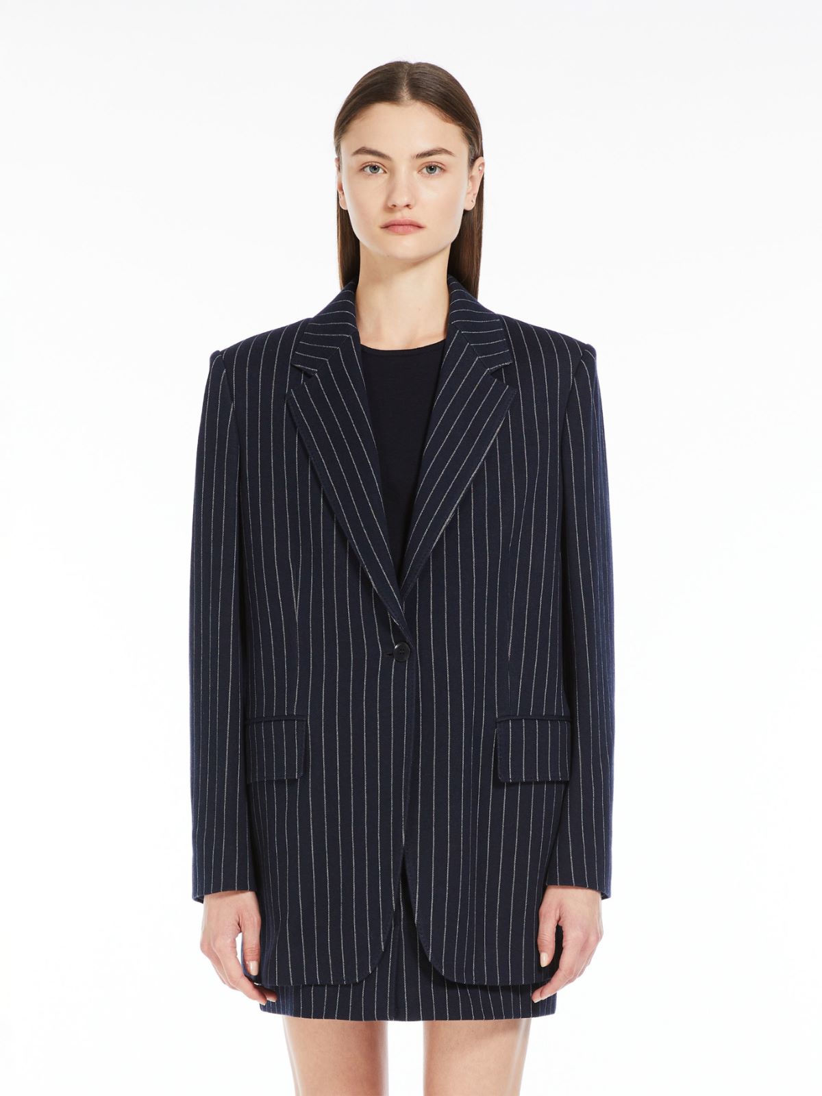 Cashmere blend pinstriped jacket