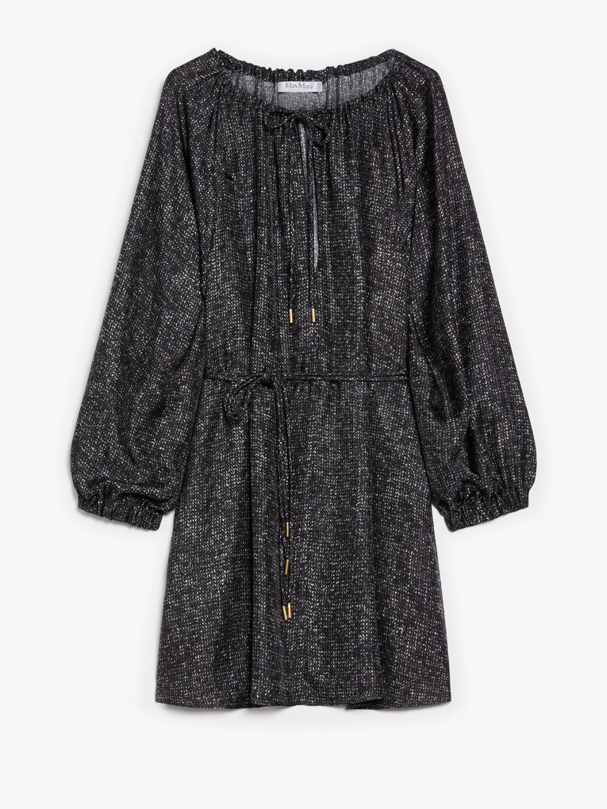 Short printed twill dress