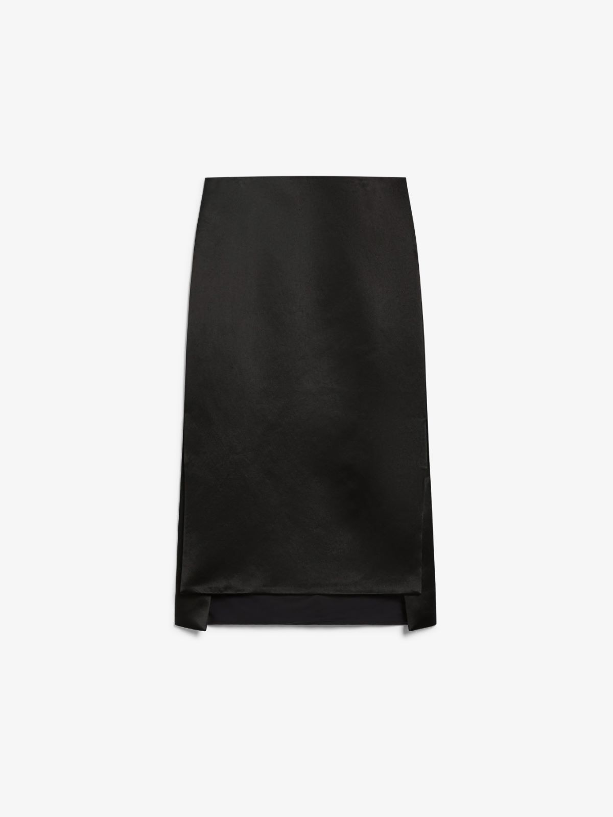 Long slit wrap-style skirt