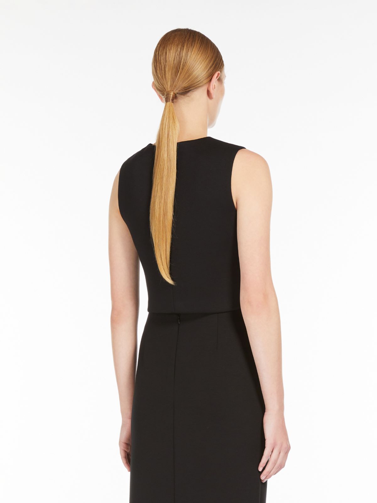 Crop top in scuba jersey