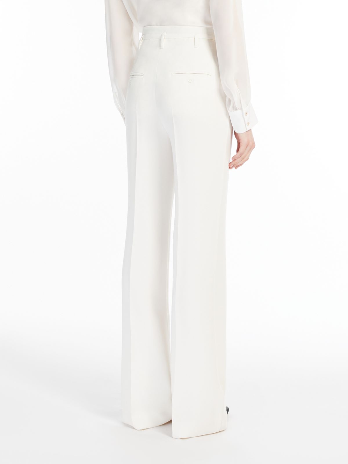 Flared cady trousers