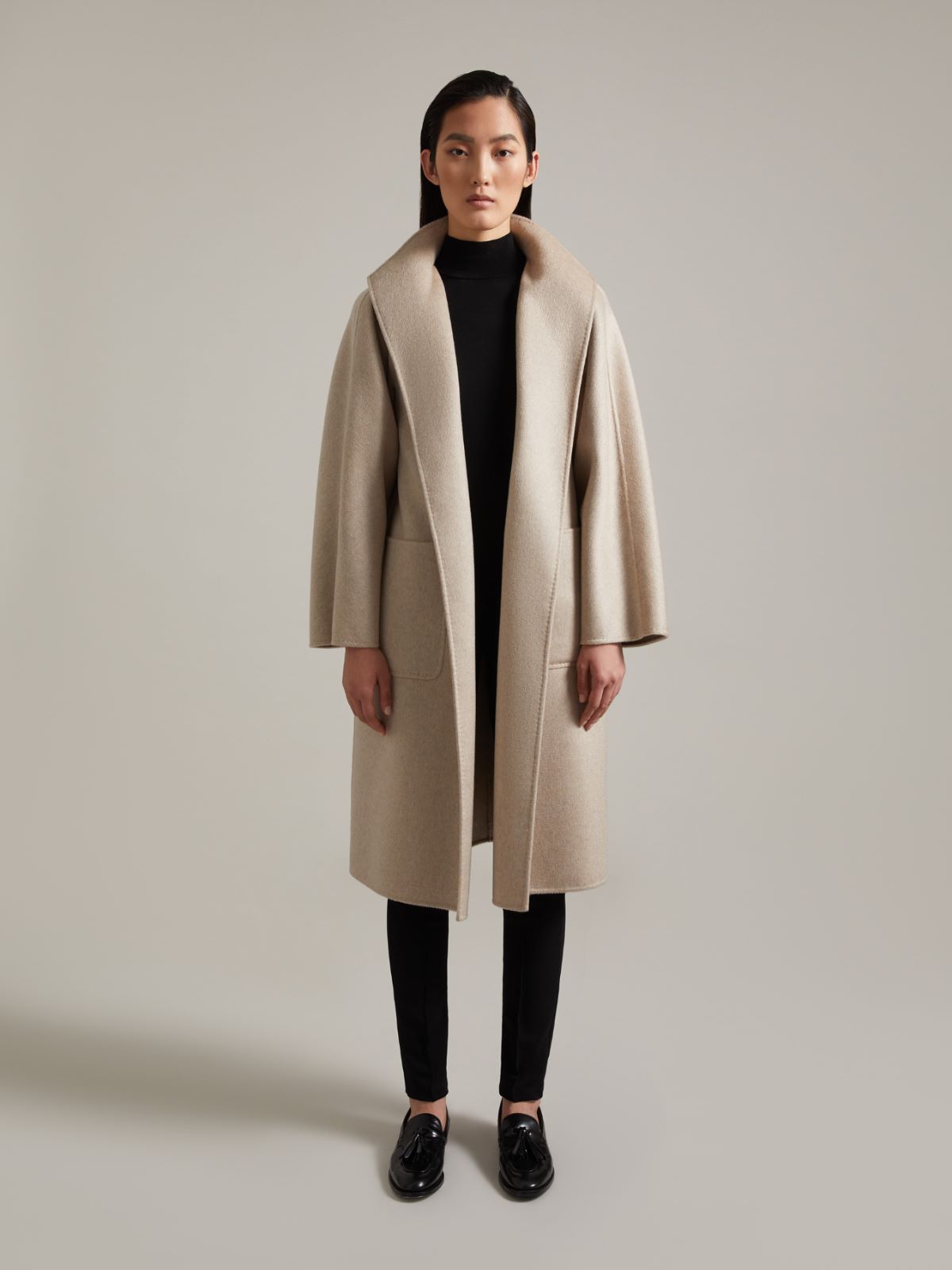 Cashmere cardigan coat