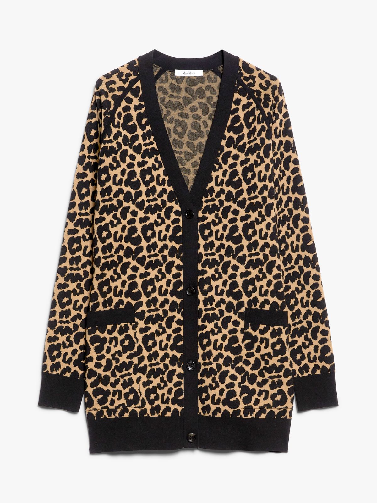 Jacquard viscose cardigan