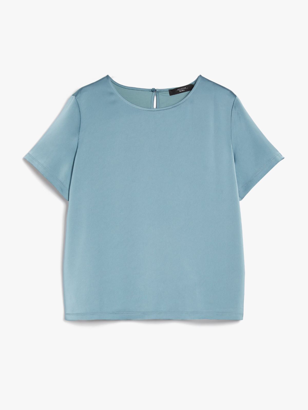 Satin and jersey T-shirt