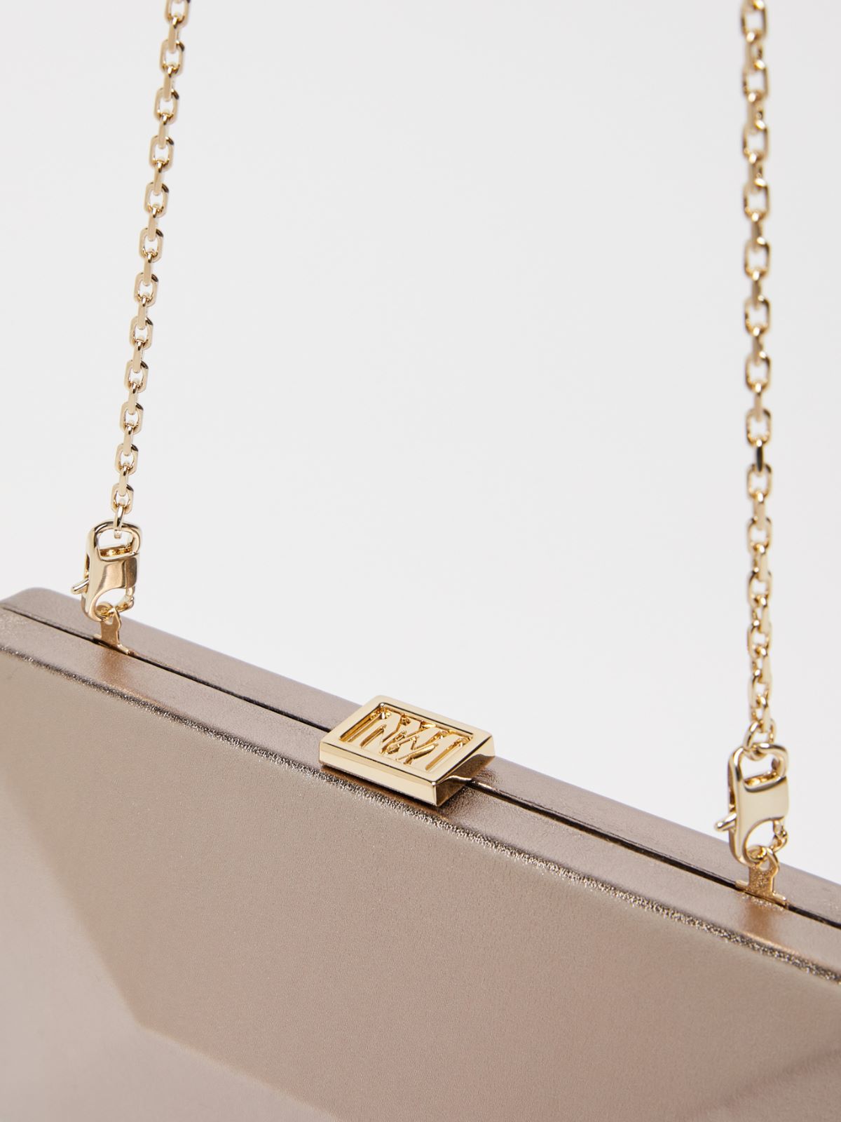 Laminated Nappa leather clutch