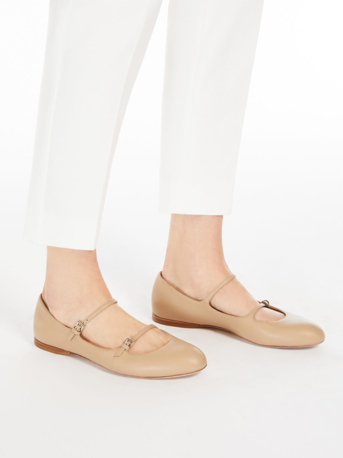 Nappa leather ballet flats