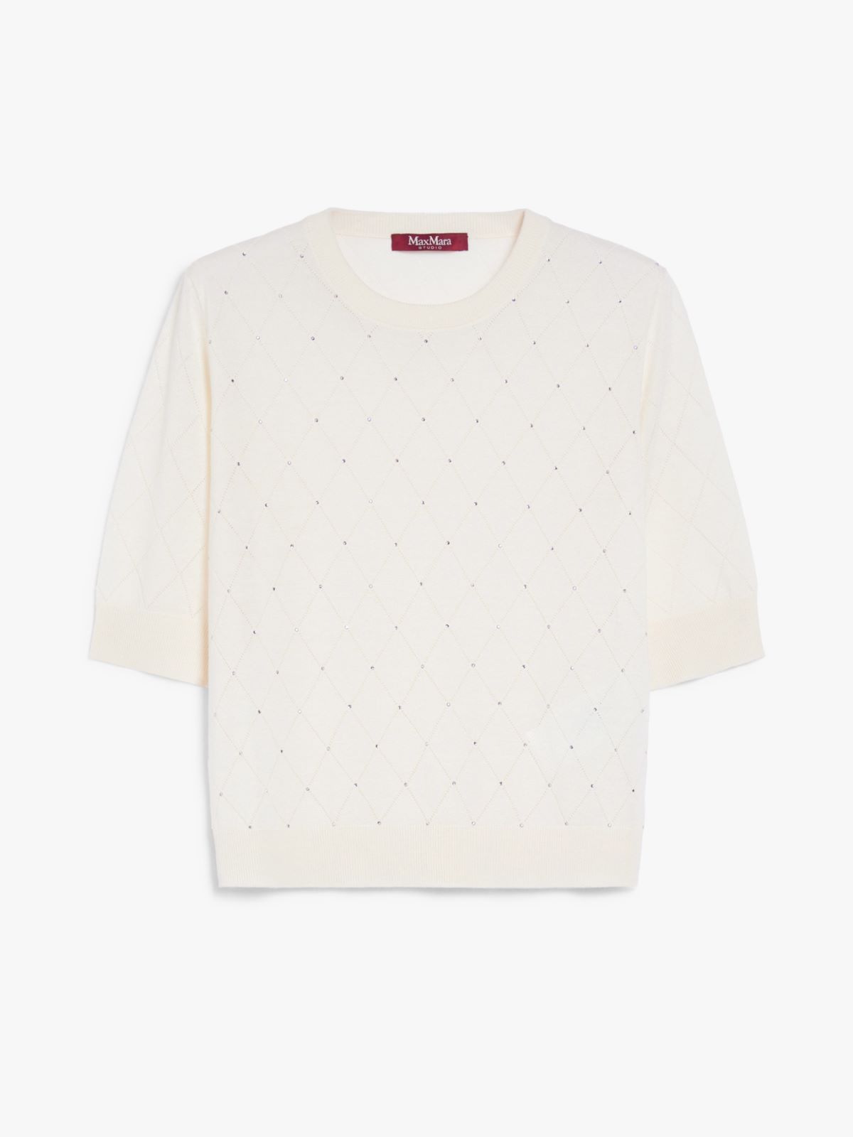 Silk and wool Argyle jumper