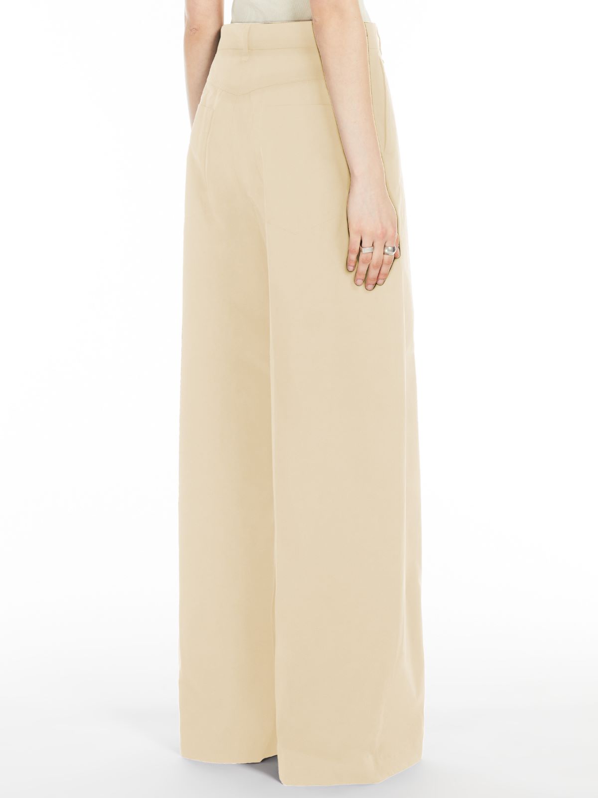 Oversized washed cotton trousers