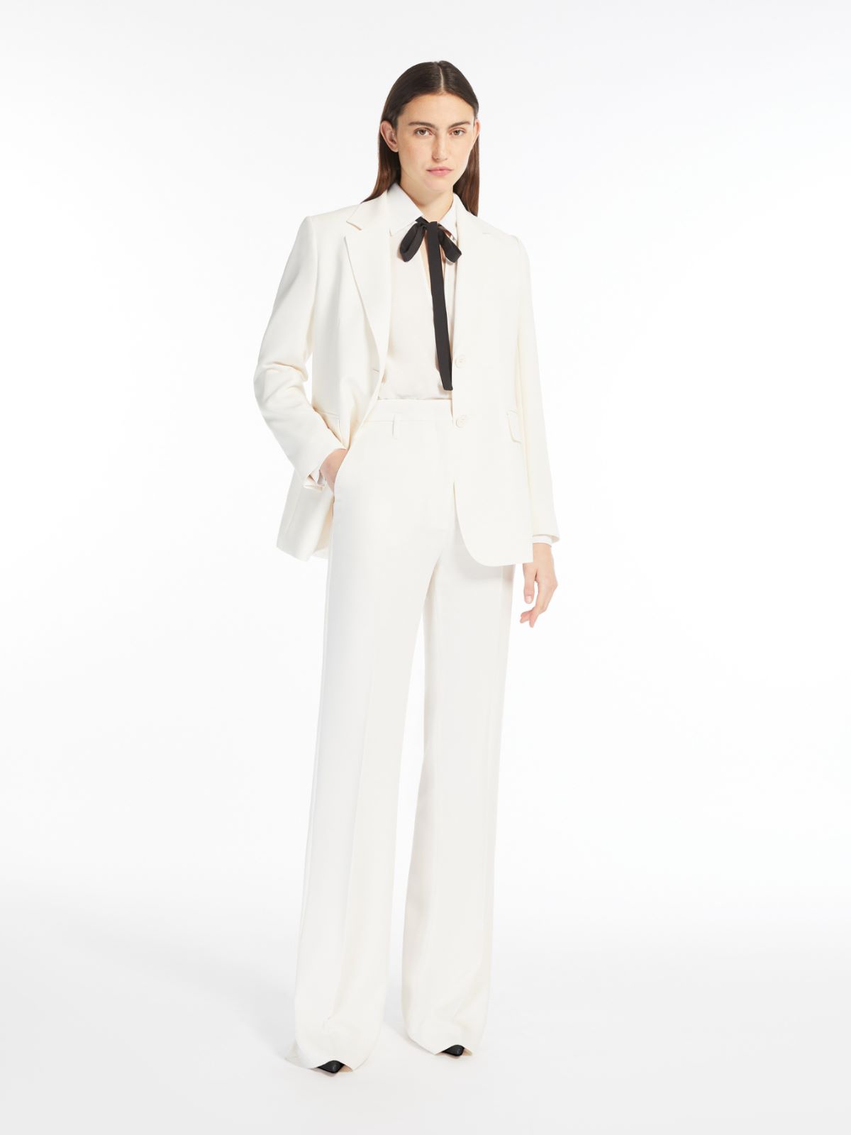 Flared cady trousers