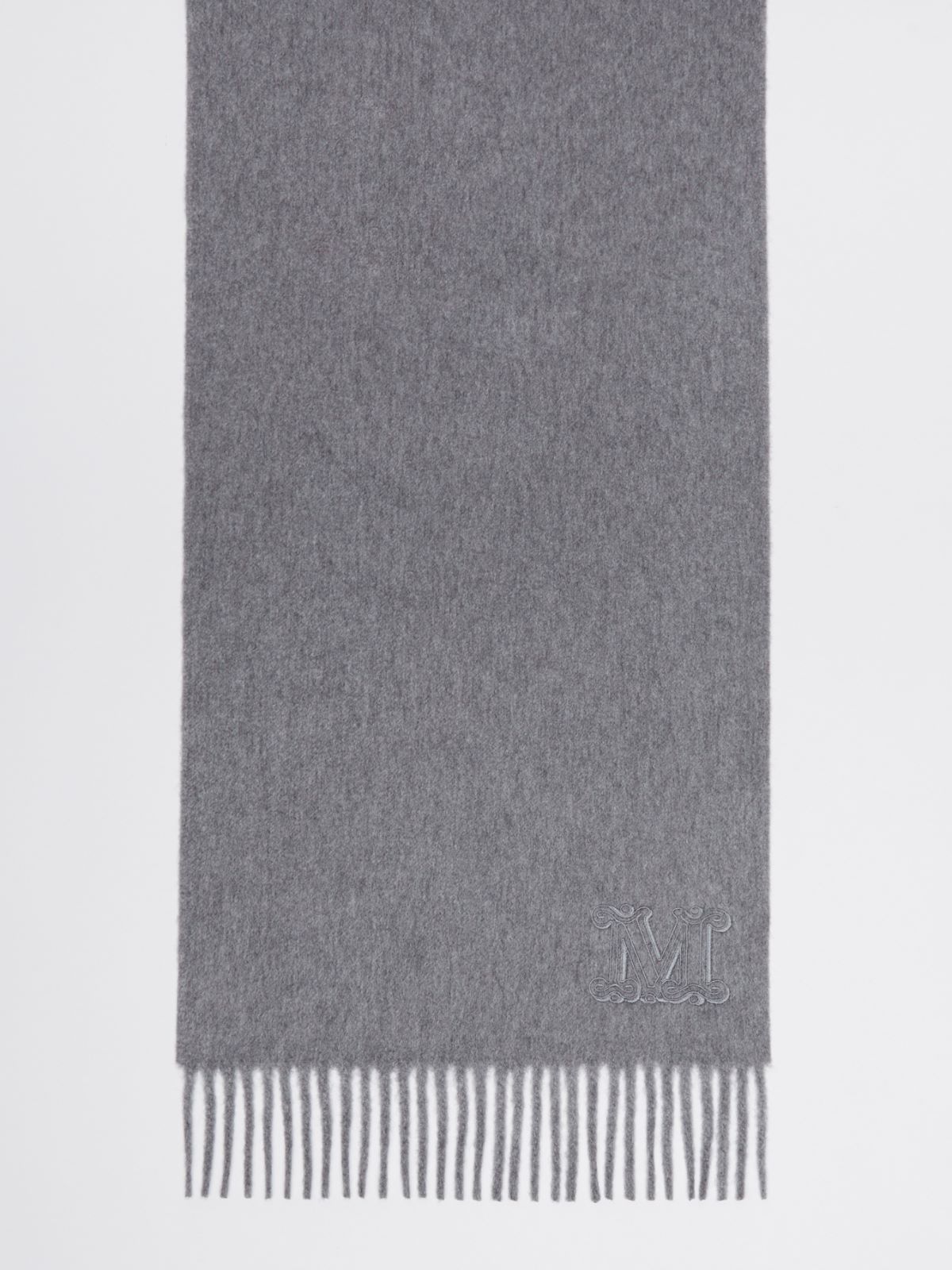 Cashmere stole with monogram embroidery