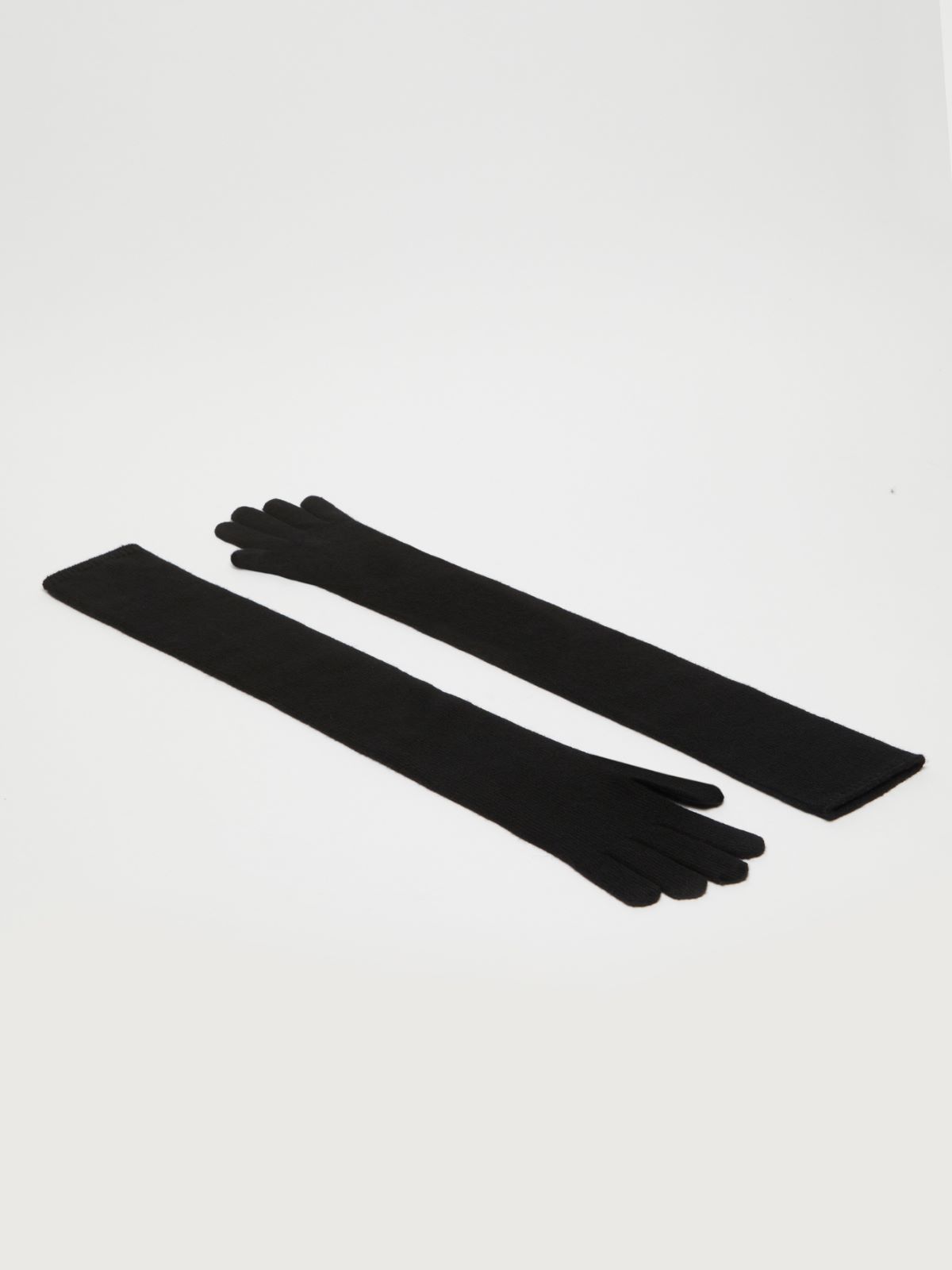 Long cashmere gloves