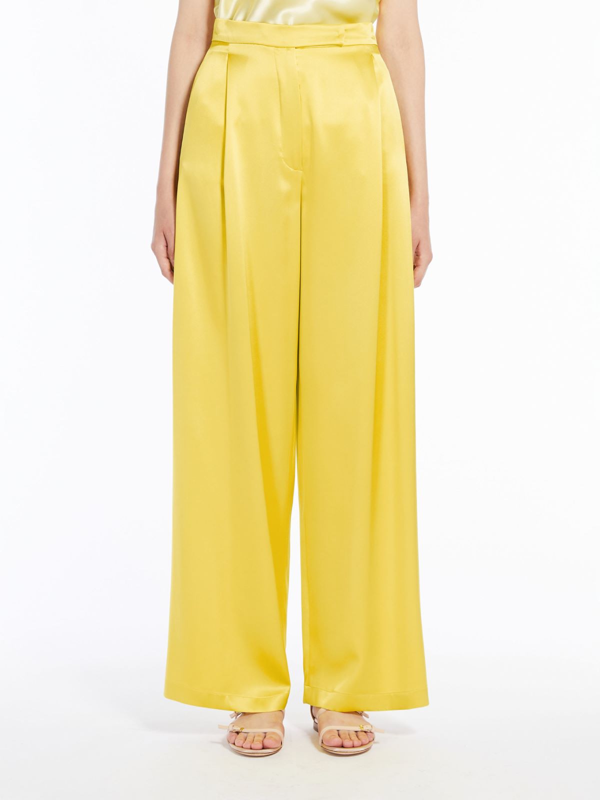 Flowing satin trousers
