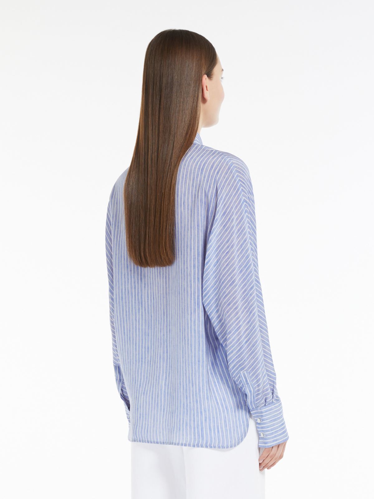 Silk shirt with embroidered logo