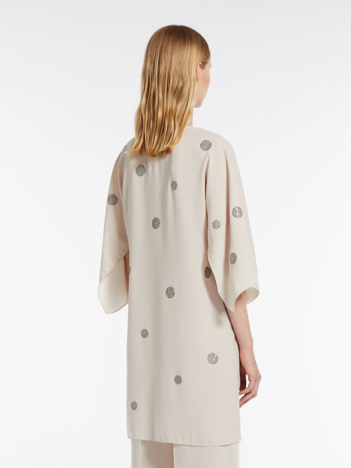 Embroidered cady blouse