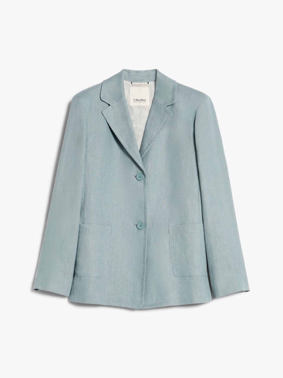 Single-breasted linen jacket