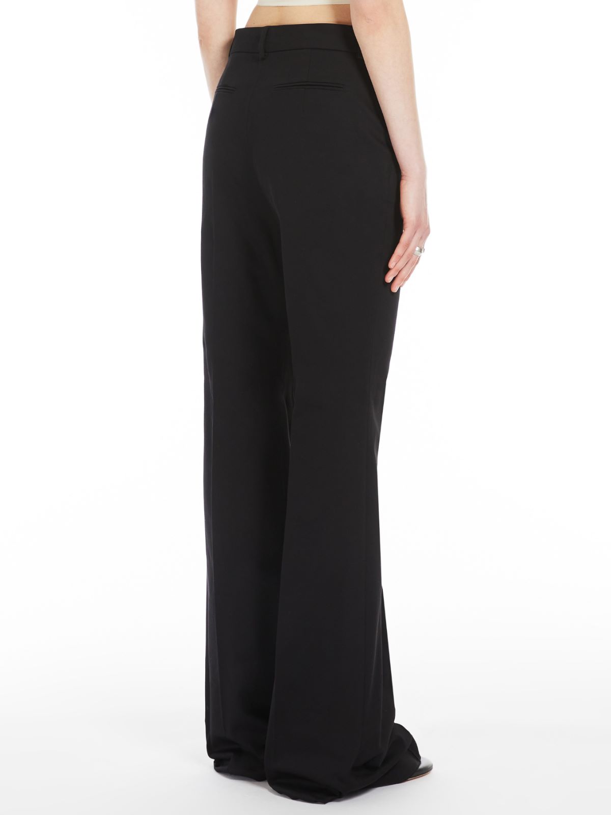 Flared stretch trousers