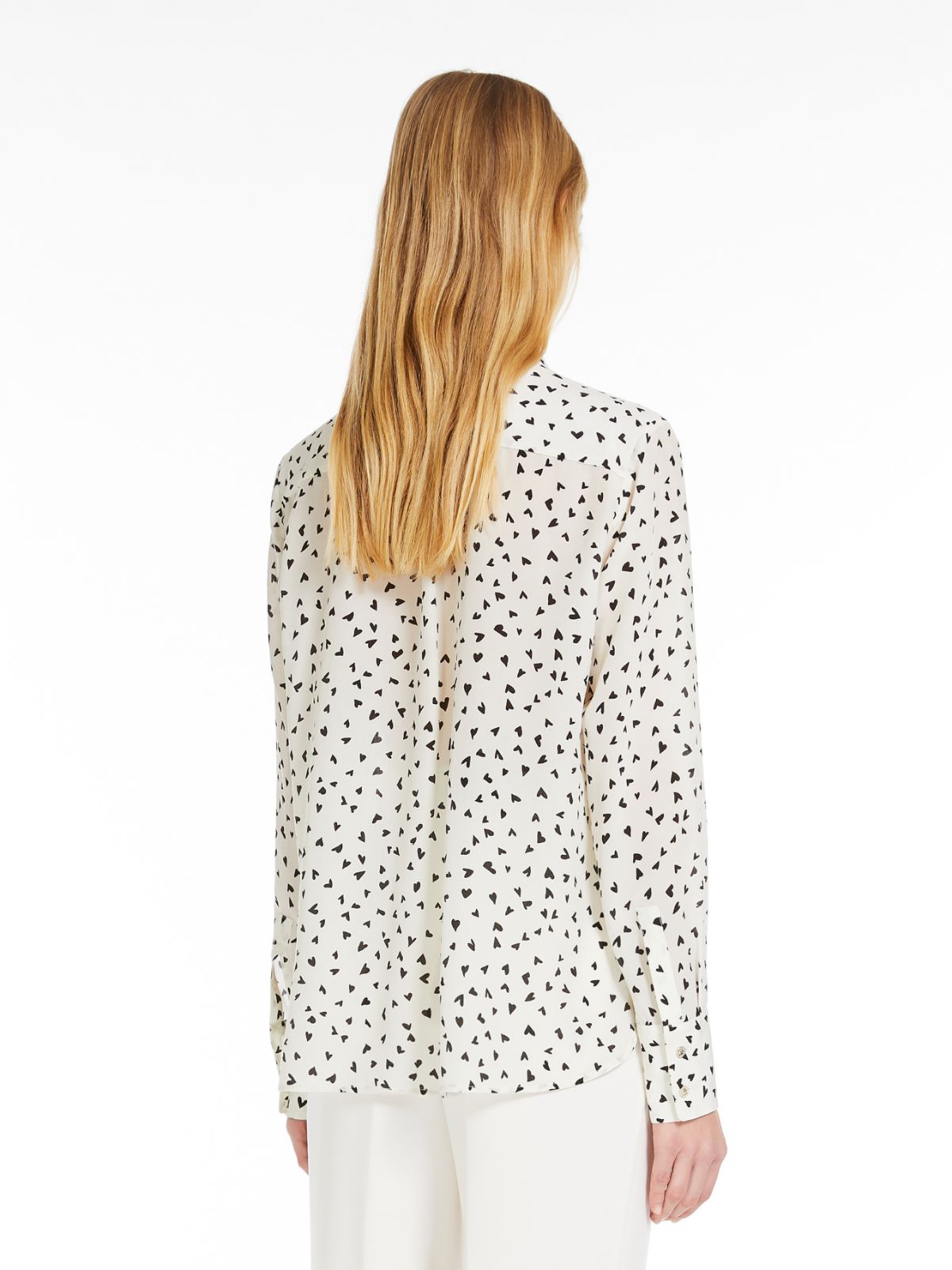 Printed crêpe de chine shirt