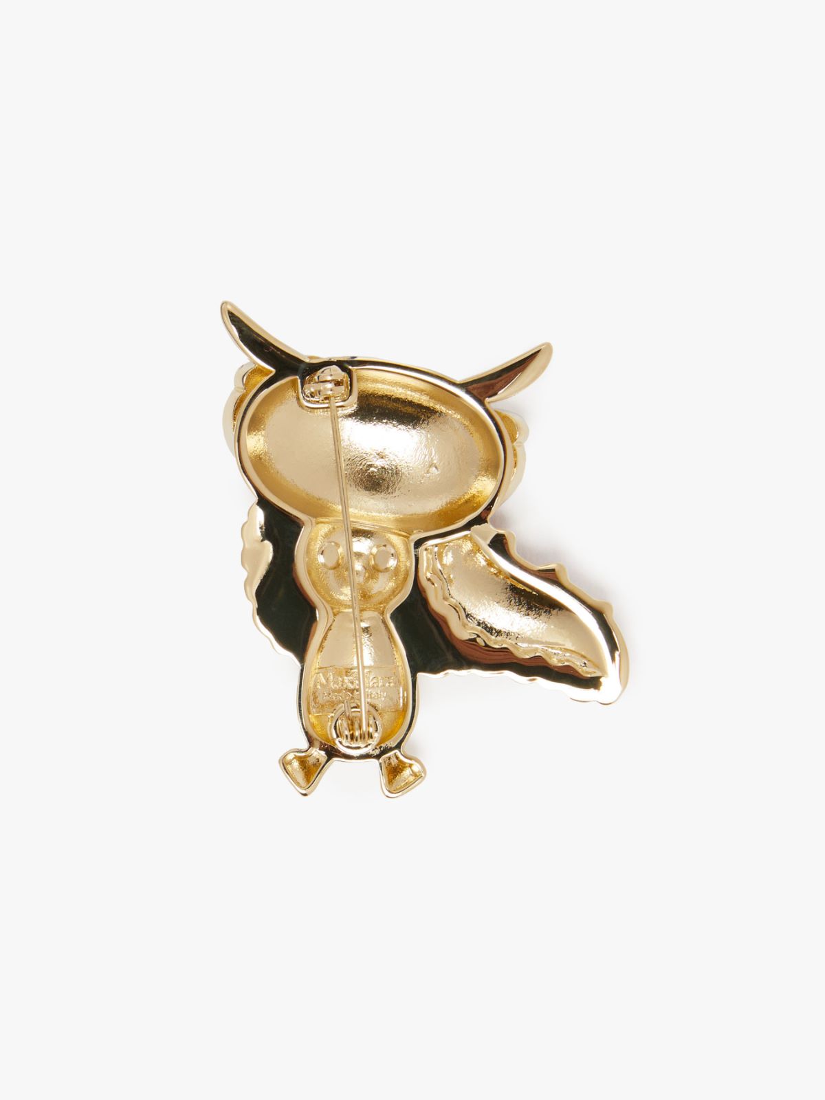Metal teddy bear brooch with dragon