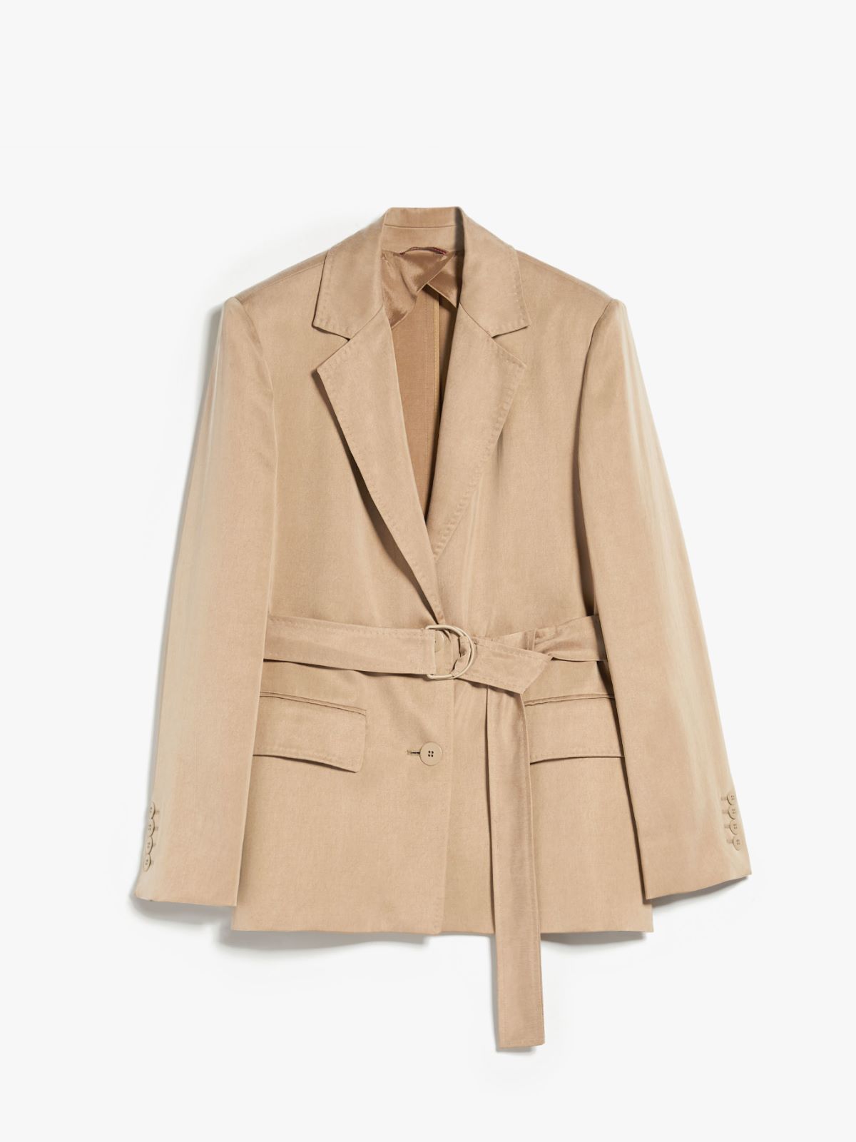 Single-breasted satin blazer