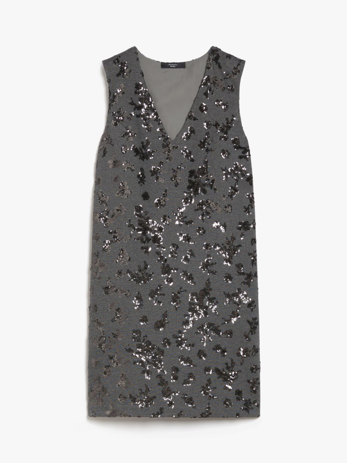 Milano-knit jersey dress with sequin detail