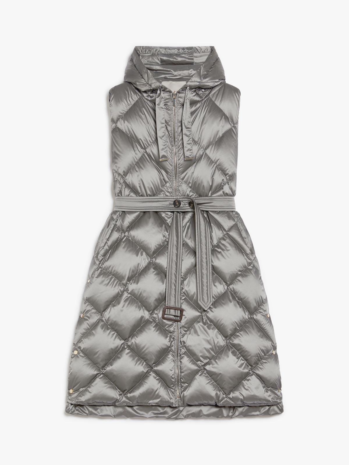 Water-repellent midi gilet