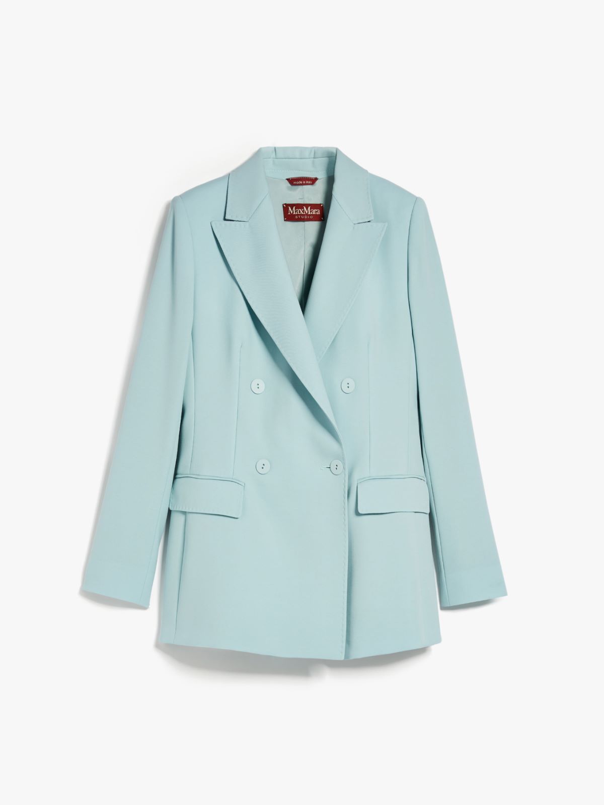 Double-breasted wool crepe blazer