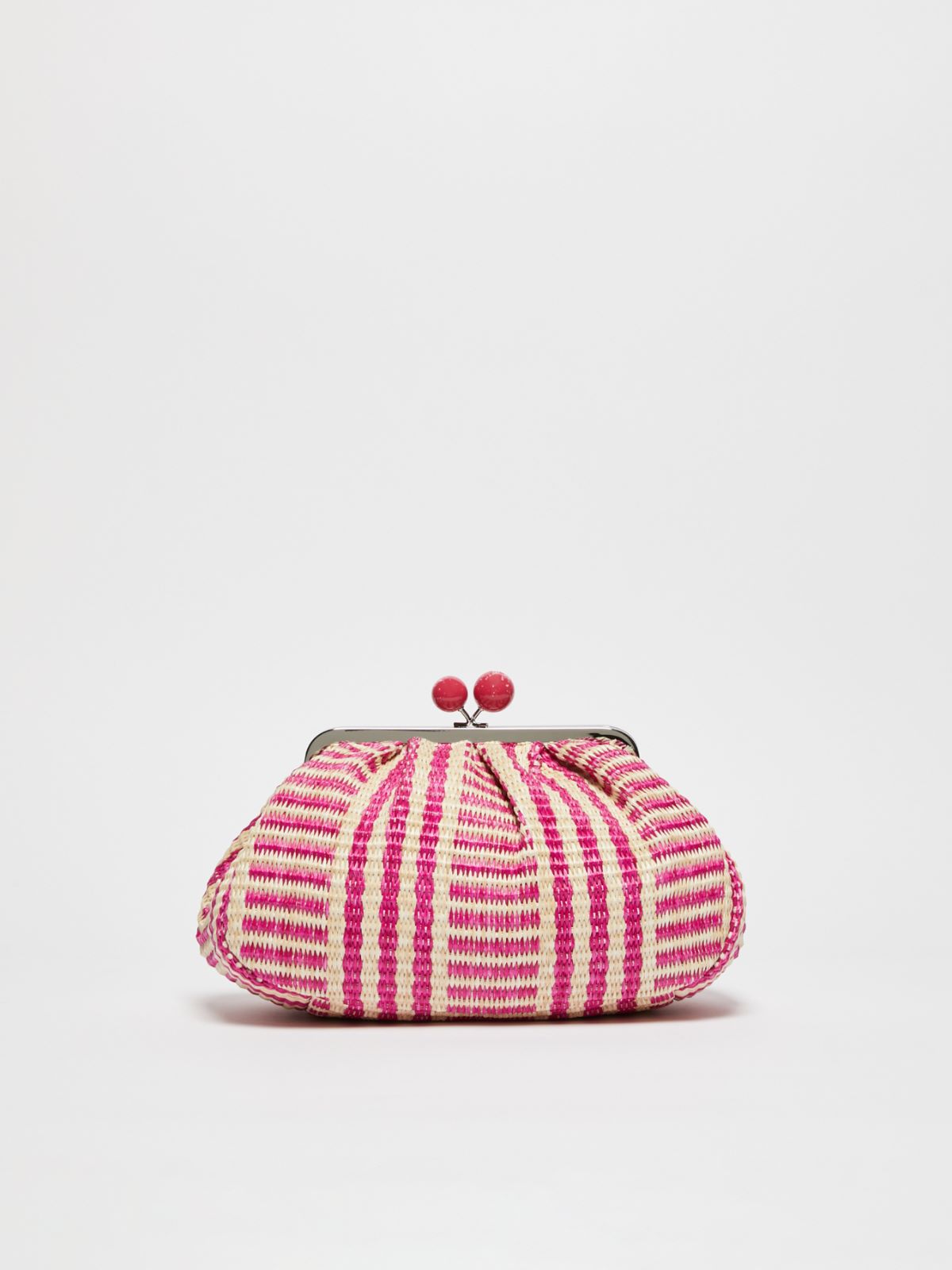 Medium raffia-look jacquard Pasticcino Bag