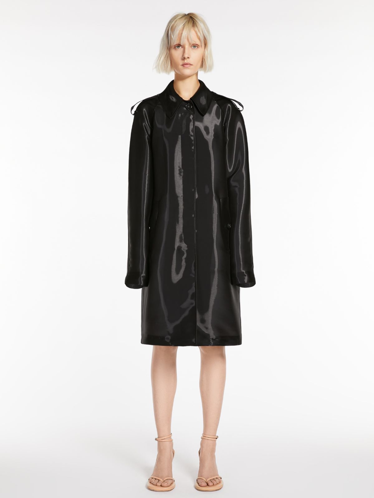Oversized organza overcoat