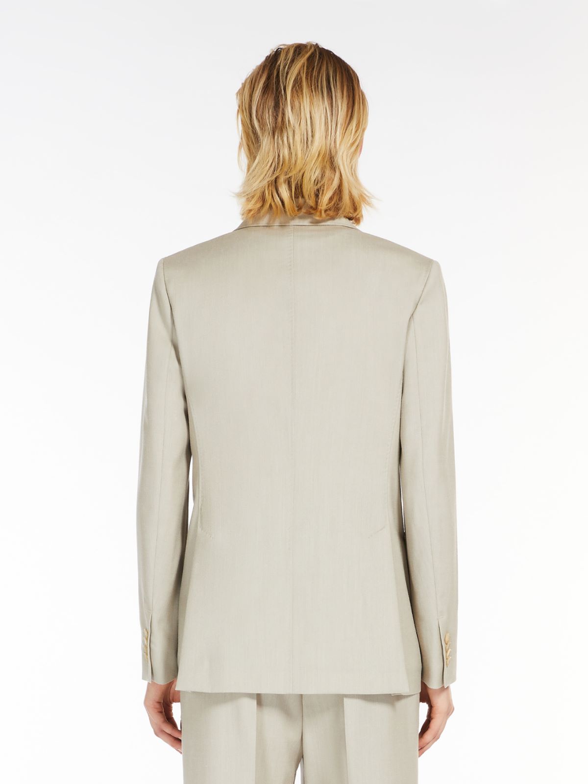 Wool, silk and mohair canvas blazer