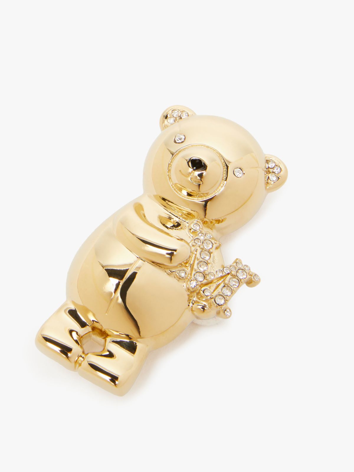 Metal teddy bear brooch