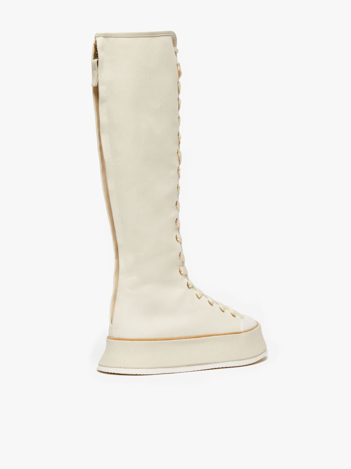 Canvas lace-up boots